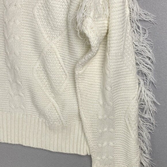 Simply Southern Ladies Top Size Medium Knit Pullover White‎ Cozy Trendy Unique - Picture 11 of 13